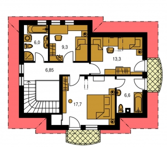Floor plan of second floor - PORTO 20